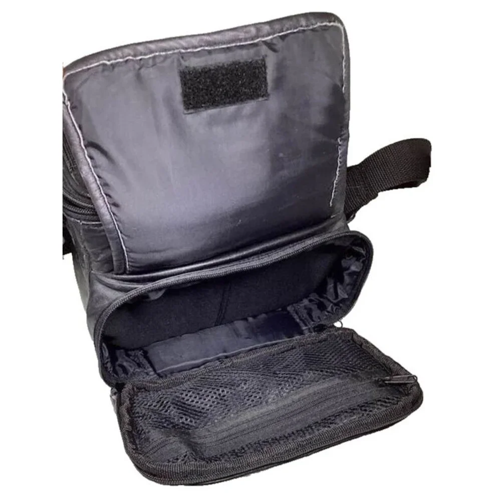 SLR Digital Camera Bag Case Carrying Storage Black Padded Pockets Strap